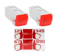 WRAPGRADE adesivi compatibili con le 2 batterie del DJI Mavic 4 Pro (Super Red)