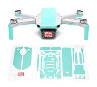 WRAPGRADE Skin Set di Adesivi Compatibile con DJI Mini 2 | Colore di accento (MINT BLUE)