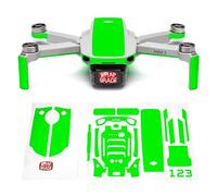 WRAPGRADE Skin Set di Adesivi Compatibile con DJI Mini 2 | Colore di accento (NEON GREEN)