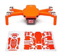 WRAPGRADE Skin set di adesivi compatibile con DJI Mini 2 (NEON ORANGE)