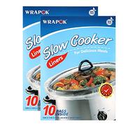 WRAPOK Sacchetti da cucina usa e getta per cottura lenta, senza BPA, per pentole ovali o rotonde, piccole dimensioni 28 x 40 cm, adatte da 1 a 3 litri, confezione da 2 (20 sacchetti in totale)