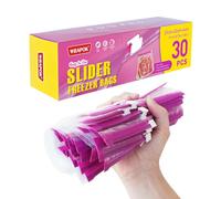 WRAPOK Sacchetti per congelatore con chiusura a zip, grandi, in plastica, riutilizzabili, per cucina, 23 x 21 cm, 30 pezzi