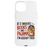 Wrapped in Stories and Pajamas - Reading Design for Bookworm Custodia per iPhone 15 Plus