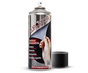WRAPPER Bomboletta Spray 400ml Vernice Removibile Opaca (1, Ral 9005 Nero)