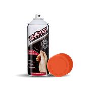 BOMBOLETTA SPRAY VERNICE REMOVIBILE PELLICOLA WRAPPING ARANCIO AUTO MOTO BICI