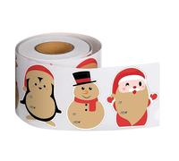 Wrapping Box Festive Decal - Christmas Stickers Roll - 200 pezzi Wrapping Box Decal for Scrapbooking School Projects Party Favors Water Bottles Laptops Journals Artists Collectors