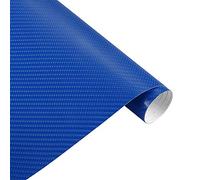 Wrapping Pellicola 152X10cm 4D Pellicola vinilica in fibra di carbonio 300cm Adesivi for auto Impermeabili Accessori for lo styling dell'auto moto fai da te Pellicola Wrapping(Deep blue,600x50cm)