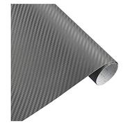 Wrapping Pellicola, Pellicola Auto Wrapping Fibra 30x127cm carbonio 3D della pellicola del vinile Adesivi auto impermeabile Car Styling Wrap Vehicle Manutenzione Accessori moto(Gray,50x200cm)