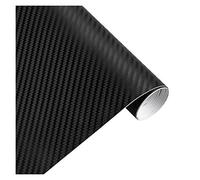 Wrapping Pellicola, Pellicola Auto Wrapping Fibra 30x127cm carbonio 3D della pellicola del vinile Adesivi auto impermeabile Car Styling Wrap Vehicle Manutenzione Accessori moto(Black,50x600cm)