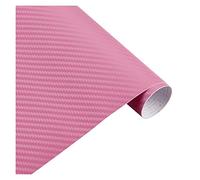 Wrapping Pellicola, Pellicola Auto Wrapping Fibra 30x127cm carbonio 3D della pellicola del vinile Adesivi auto impermeabile Car Styling Wrap Vehicle Manutenzione Accessori moto(Pink,50x200cm)