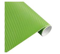 Wrapping Pellicola, Pellicola Auto Wrapping Fibra 30x127cm carbonio 3D della pellicola del vinile Adesivi auto impermeabile Car Styling Wrap Vehicle Manutenzione Accessori moto(Green,50x200cm)