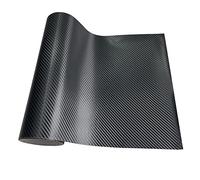 Wrapping Pellicola Pellicola in vinile autoadesivo in fibra di carbonio 3D, nero lucido, nero opaco, pellicola for auto, adesivo for console, computer, laptop Pellicola Wrapping(3D Carbon Black,50cmx3