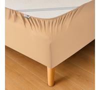 WRAPPYBAG Giroletto - Vestiletto - Coprirete 90 x 190 in Cotone con Elastici - Rinnova e Modernizza il tuo Letto - Colore Beige - Disponibile in 6 Taglie