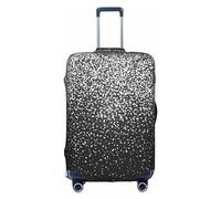 Wratle Copertura protettiva elastica per valigie, adatta per bagagli da 45,7 a 76,7 cm, blu mimetico, Glitter argento lucido., L