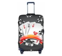 Wratle Copertura protettiva elastica per valigie, adatta per bagagli da 45,7 a 76,7 cm, colore nero, Torneo di poker, M
