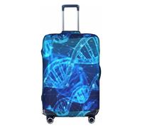 Wratle Copertura protettiva elastica per valigie, adatta per bagagli da 45,7 a 76,7 cm, fiori di ibisco, Dna Catena foto, XL