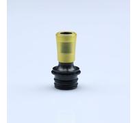 WratryParts 510 MTL Drip Tip Tips Mouthpiece Stainless Steel for RTA Tank RDA, Black Deck，Yellow