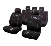 WRC 007338 Set fodere auto, Universali Anteriori Posteriori 2/3-1/3 Nere