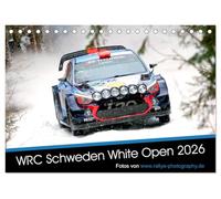 WRC Schweden White Open 2026 (Tischkalender 2026 DIN A5 quer), CALVENDO Monatskalender: Impressionen der WRC Winterrallye in Schweden