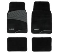 WRC Tappetini Auto Universali Black Line, Set 4 Pezzi Antiscivolo | BLACK LINE · Set 4 pezzi (2 ant. + 2 post.) · Antiscivolo · Tallonetta PVC