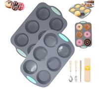 Wreath Ice Mold, 2026 New Wreath Ice Mold for Holiday Cocktails, Holiday Wreaths Ices Cubes Molds, Christmas Silicone Wreaths Ices Cube Tray, for Cubes, Donuts, Soap & Chocolate (J)