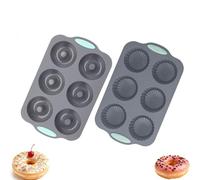 Wreath Ice Mold for Holiday Cocktails, 6-Cavity Christmas Wreath Ice Mold for Wreath Ice Cubes Donuts Soap & Chocolate, Easy Release for Baking & DIY Crafts (Style 12)