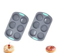 Wreath Ice Mold for Holiday Cocktails, 6-Cavity Christmas Wreath Ice Mold for Wreath Ice Cubes Donuts Soap & Chocolate, Easy Release for Baking & DIY Crafts (Style 19)