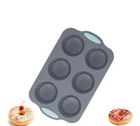 Wreath Ice Mold for Holiday Cocktails, 6-Cavity Christmas Wreath Ice Mold for Wreath Ice Cubes Donuts Soap & Chocolate, Easy Release for Baking & DIY Crafts (Style 3)