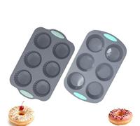 Wreath Ice Mold for Holiday Cocktails, 6-Cavity Christmas Wreath Ice Mold for Wreath Ice Cubes Donuts Soap & Chocolate, Easy Release for Baking & DIY Crafts (Style 7)