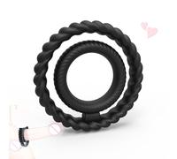 WreGmgg- ̣ σ α nero elegante, porta una nuova esperienza al gel di silice! Cerchio filettato a doppio anello! -E244, Black