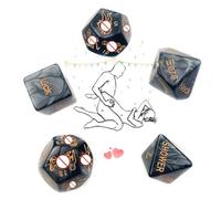 WreGmgg ̣ σ Black Dice Beyhive, 5 Dadi Neri Per Illuminare Il Tempo Di Gioco-R068