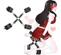 WreGmgg- ̣ σ Bracciali E Cavigliere in Pelle Nera - Peplum Glamour E alla Moda - E70