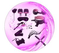 WreGmgg 10 Pezzi Nuovo Nylon Multifunzionale Set per Migliorare La Forza Muscolare, Bastone di Piuma, Maschera Occhio Sonno, Braccialetto in Nylon -Training Accessori-D2 (Rosa)