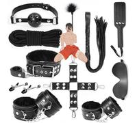 WreGmgg 11 Pezzi Regolabile Morbido Home Yoga Kit in Pelle con Elasticità, Adatto per Yoga, Regalo di Coppia - H