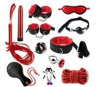 WreGmgg 12 Set Rosso, Morbido E Confortevole Materasso in Nylon, Facile da Installare, Supporto Coscia Collo in Nylon, Allenamento Stretch, Regalo per Coppia - H6
