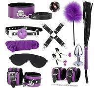 WreGmgg 12 Set Viola Nero, Casa Yoga Kit Regolabile Strumenti di Allenamento, Yoga Fitness Combinazione - H6