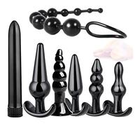Wregmgg 7 Set Di Massaggiatori In Silicone Nero Di Forma Diversa, Sicuri E Non Tossici, Ausili Professionali Per Aiutare Il Massaggio -Z