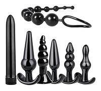 WreGmgg 7 Strumenti in Silicone Nero, Accessori Fitness Yoga Training, Accessori Fitness Aerobica - H