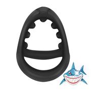 Wregmgg Anello A Y In Silicone Nero A Forma Di Dente Di Squalo, Morbido E Confortevole, Leggero E Portatile, Facile Da Trasportare, Accessorio Essenziale Per Gli Sport Alla Moda -Z