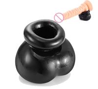 WreGmgg Anello Multifunzionale Impermeabile in Silicone Nero, Migliorare La Forza E La Flessibilità, Elasticità Morbida E Durevole, Adatto per Il Bagno di Casa Regalo Originale -Z