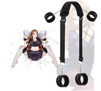 WreGmgg Cinghie Elastiche Sportive Divise Per Le Gambe Cinghie Di Nylon Nero-Q