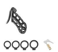 WreGmgg Classico Nero Traspirante Dimensioni Massime Indoor Traspirante Fitness Indossabile Speciale Gabbia, Anello Circolare 4 Dimensioni, Regalo Coppia - D4