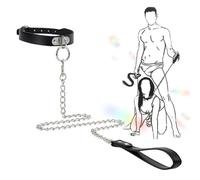WreGmgg Collana a Catena in Pelle Nera, Resistente all'Usura e Durevole, Multifunzionale, Versatile, Facile da trasportare, Classica e Durevole, Design Semplice e generoso -Z