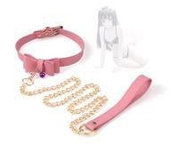 WreGmgg Collana con Fiocco in Pelle Rosa, Design Semplice E Generoso, Una varietà di Scene può Affrontare - Accessori Eleganti -Z