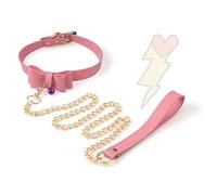 WreGmgg Collana Dolce con Fiocco in Pelle Rosa, Design Multifunzionale, Facile da Pulire, Comodo da Indossare, Robusto e Durevole, Articoli di Moda multifunzionali-Z