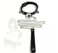 WreGmgg Collana in Pelle Nera con più Campane, Multifunzionale, Versatile, Facile da trasportare, Classica e Resistente, dal Design Semplice e generoso - personalità alla Moda -Z