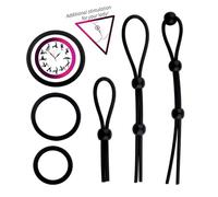 WreGmgg Corda Nera, Anello in Silicone Illumina Fashion Glamour-T068