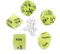 WreGmgg Dadi da gioco fosforescenti verdi per illuminare la notte con giochi e divertimento!