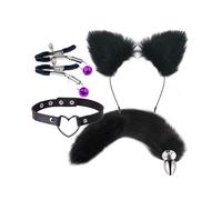 WreGmgg- Dolce E Fantastico Set di Volpe Nera, Mostra Il Fascino della personalità, Regalo Originale per Uomini E Donne!