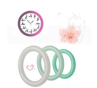 WreGmgg Luci Della Notte, 3 Anelli in Silicone Con Solo Simile A Scintillio-H015